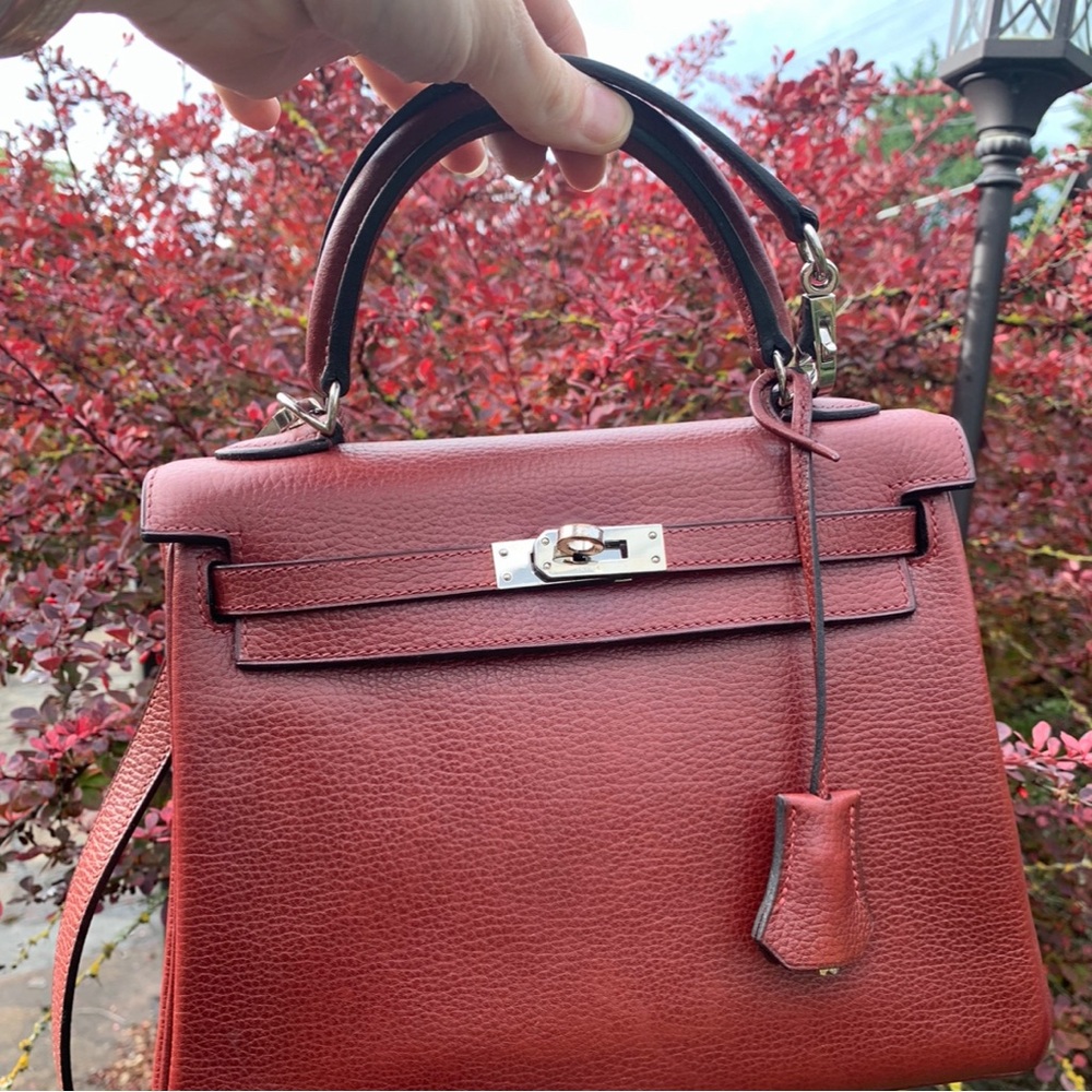 🟥Sold🟥Hermes Kelly 25 in luxe Burgundy color PHW